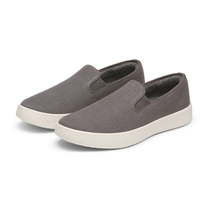 Men's Canvas Cruiser Slip On - Anthracite (Natural White Sole)