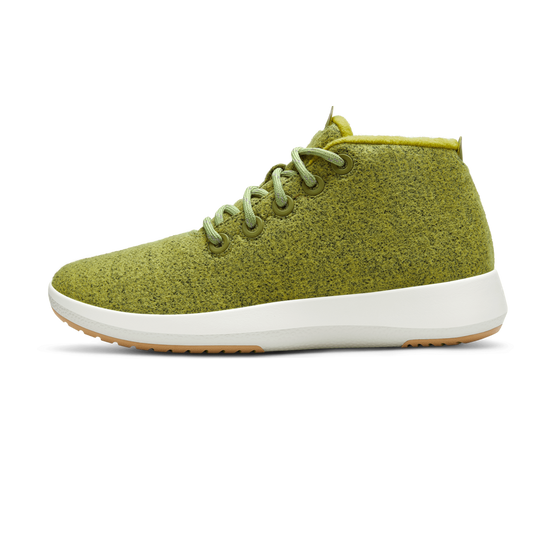 Men's Wool Runner-up Mizzles - Hazy Lime (Natural White Sole)